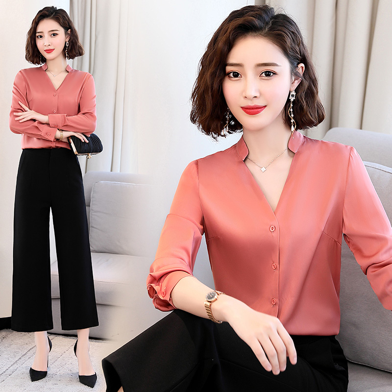 Super Quality Women 100% Silk Blouse Tops Elegant Solid Lady Pure Silk Clothes Long Sleeve Blouse Shirts, Black
Super Quality Women 100% Silk Blouse Tops Elegant Solid Lady Pure Silk Clothes Long Sleeve Blouse Shirts, Black