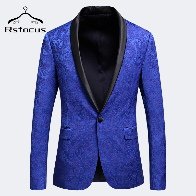 Rsfocus Royal Blue Floral Jacquard Blazer Men 2020 Shawl Collar Mens Stage Party Prom Blazers 5XL Big Size Hommes Veste XZ010
Rsfocus Royal Blue Floral Jacquard Blazer Men 2020 Shawl Collar Mens Stage Party Prom Blazers 5XL Big Size Hommes Veste XZ010