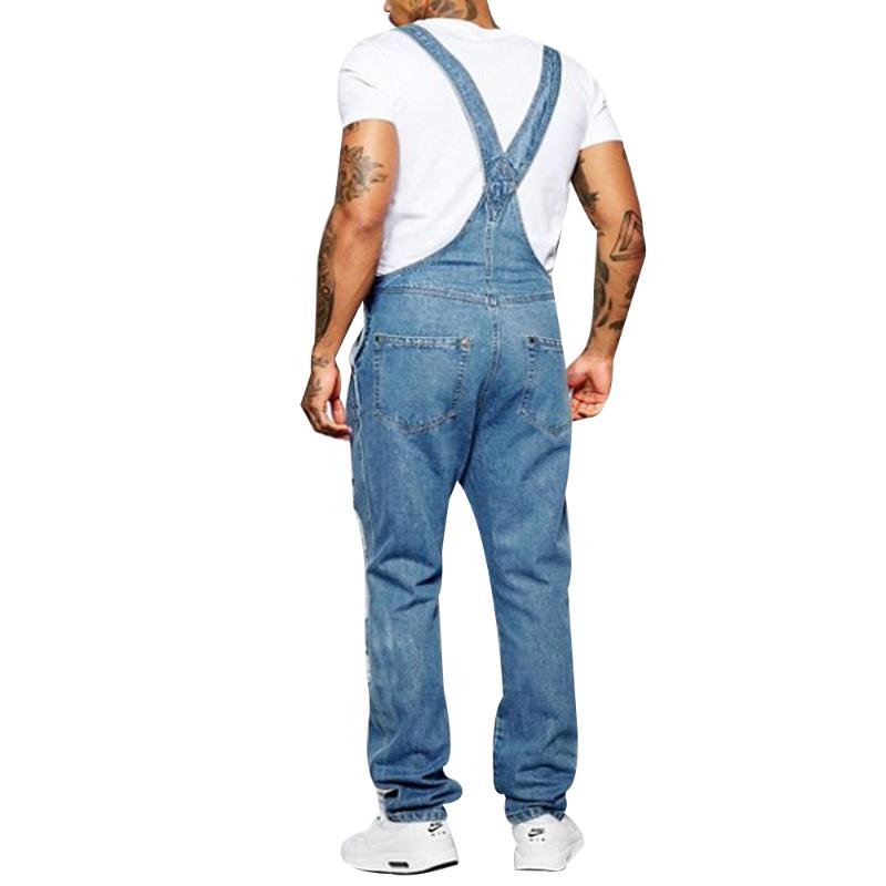 Men's Jeans Sale Fashion Mens Ripped Pocket Overalls Denim Bib Hip Hop Jumpsuit High Straight Street Jumpsuits Streetwear