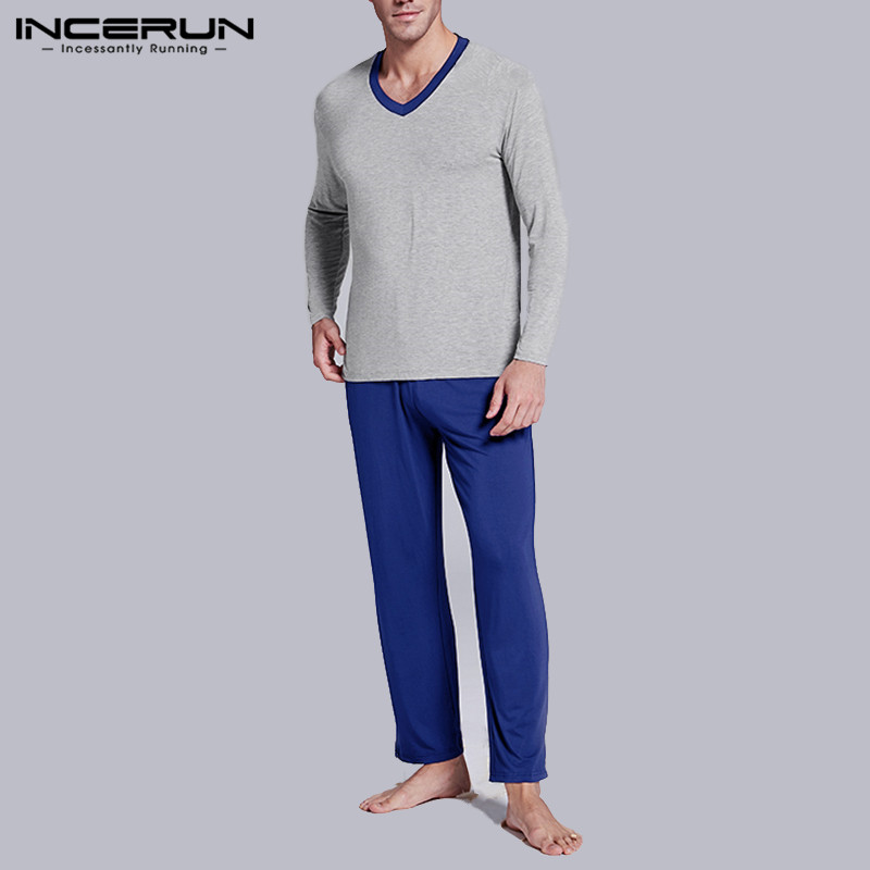INCERUN Men Fashion Pajamas Suits Long Sleeve V Neck Blouse Long Pants Comfortable Leisure Pyjamas Sets Sleepwear Homewear -5XL, White
INCERUN Men Fashion Pajamas Suits Long Sleeve V Neck Blouse Long Pants Comfortable Leisure Pyjamas Sets Sleepwear Homewear -5XL, White
