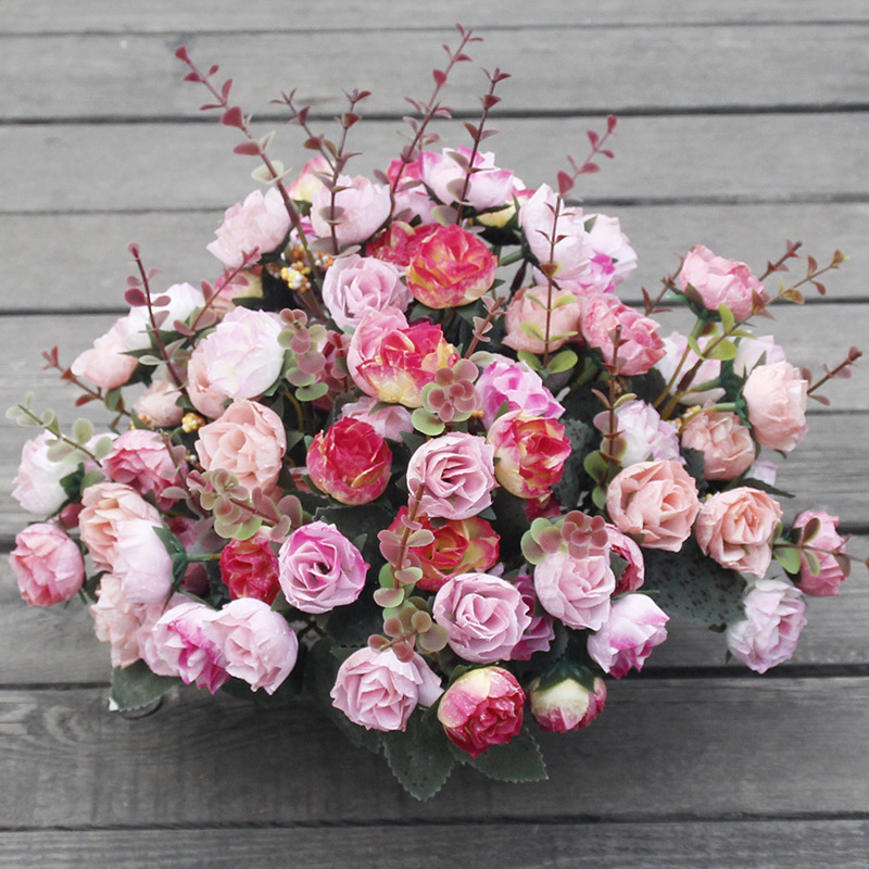 21 Heads Mini Rose Peony Flowers For Wedding Home Decoration Artificial Flower Decorative Fake Flower For Room Decor, Red
21 Heads Mini Rose Peony Flowers For Wedding Home Decoration Artificial Flower Decorative Fake Flower For Room Decor, Red