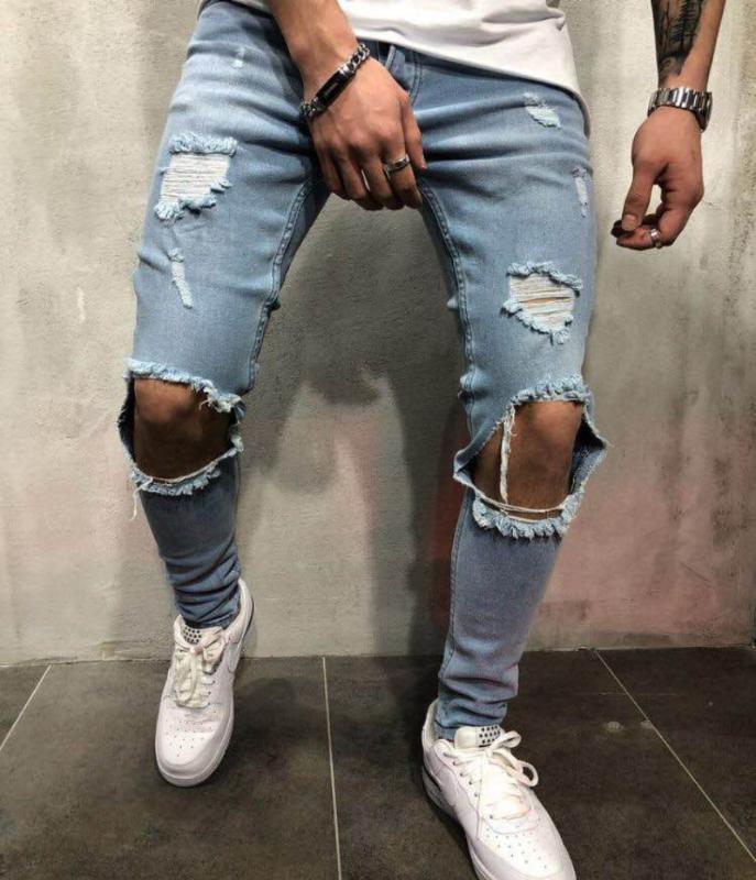Cross-Border Supply Europe Street Tide Brand Holes Male Personality Fashion Slim Pants Feet High Elastic Hole Tide Jeans, 1890
Cross-Border Supply Europe Street Tide Brand Holes Male Personality Fashion Slim Pants Feet High Elastic Hole Tide Jeans, 1890