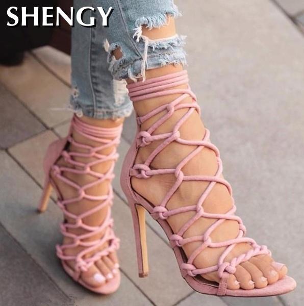 2020 High-heeled Ankle Strap Ladies Sandals Hollow Lace-up Fine Heel Women Sandals Casual Spring Summer Solid Color Pumps, Black
2020 High-heeled Ankle Strap Ladies Sandals Hollow Lace-up Fine Heel Women Sandals Casual Spring Summer Solid Color Pumps, Black