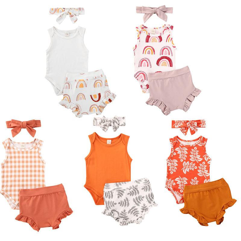 Newborn Baby Girl Boy Cotton Clothes Printed Outf Newborn Baby Boy Sleeveless Romper Tops+High Waist Shortsits
Newborn Baby Girl Boy Cotton Clothes Printed Outf Newborn Baby Boy Sleeveless Romper Tops+High Waist Shortsits