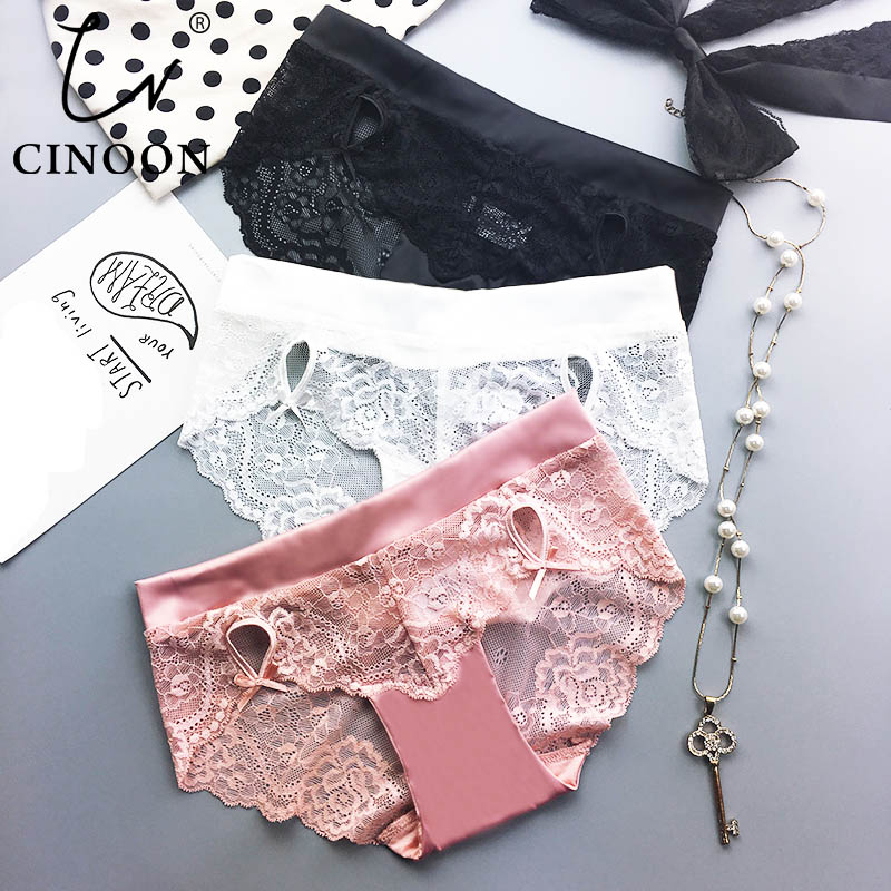 CINOON Hot Sale Satin Panties Sexy Lace Transparent Briefs Brand Comfortable Soft Underwear For Female, Black
CINOON Hot Sale Satin Panties Sexy Lace Transparent Briefs Brand Comfortable Soft Underwear For Female, Black