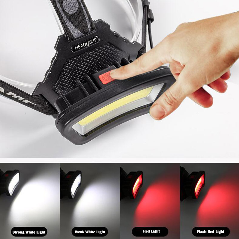 Powerful COB LED Headlamp head Headlight USB Head Lamp Lighting lampe frontale Light Torches Lamp 18650 battery1