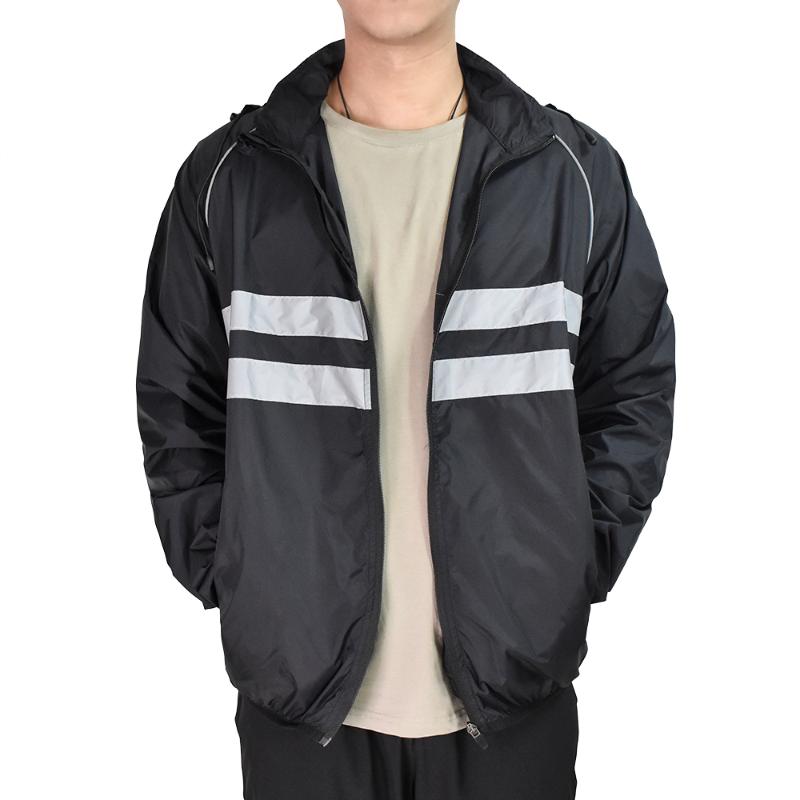 Running Jackets WOSAWE Thin Hooded Caps Reflective Windproof Water Rain Repellent Cycling Windbreaker Coat Bike Sports Jackets1205