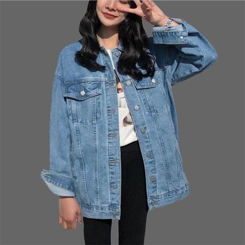 Plus size 5XL Denim Jacket for Women 2020 Autumn blue fashion Jean coat Female Casual loose Outerwear Denim Feminine Mujer, Light blue
Plus size 5XL Denim Jacket for Women 2020 Autumn blue fashion Jean coat Female Casual loose Outerwear Denim Feminine Mujer, Light blue
