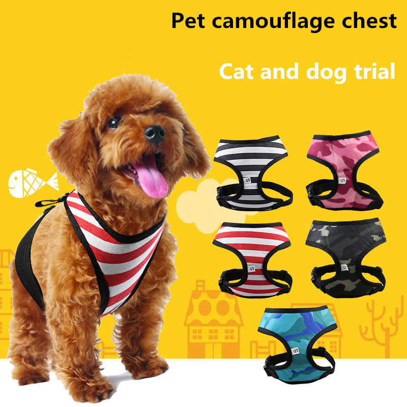 Dog harness pet dog chest strap fashion adjustable dog puppies chest strap vest harness harness camouflage stripes Free shipping
Dog harness pet dog chest strap fashion adjustable dog puppies chest strap vest harness harness camouflage stripes Free shipping