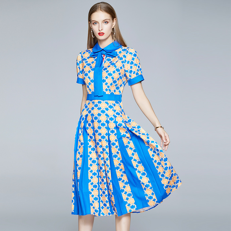 NRJ-6F-601-B-3593 Runway Dress 2020 Summer Women Short Sleeve Bow High Waist Pleated Dress, Photo color
NRJ-6F-601-B-3593 Runway Dress 2020 Summer Women Short Sleeve Bow High Waist Pleated Dress, Photo color