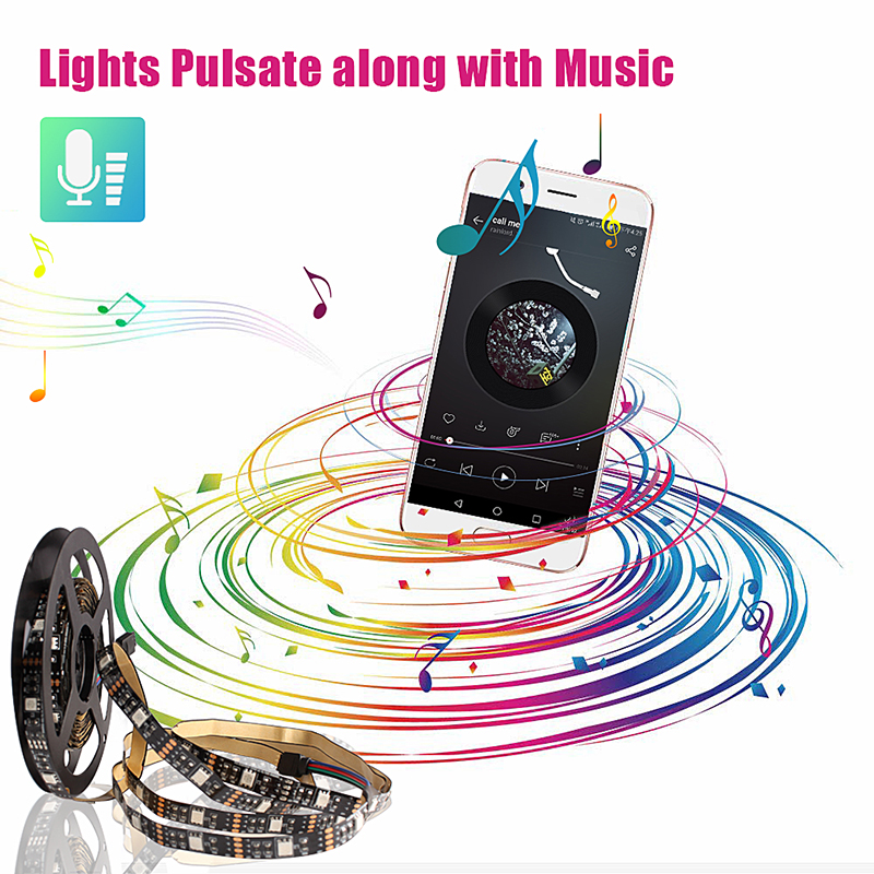 LED TV Backlight Strip DC5V SMD5050 1M 2M 3M 4M 5M USB Cable Power Flexible RGB Bluetooth Smart Background Tape Lighting