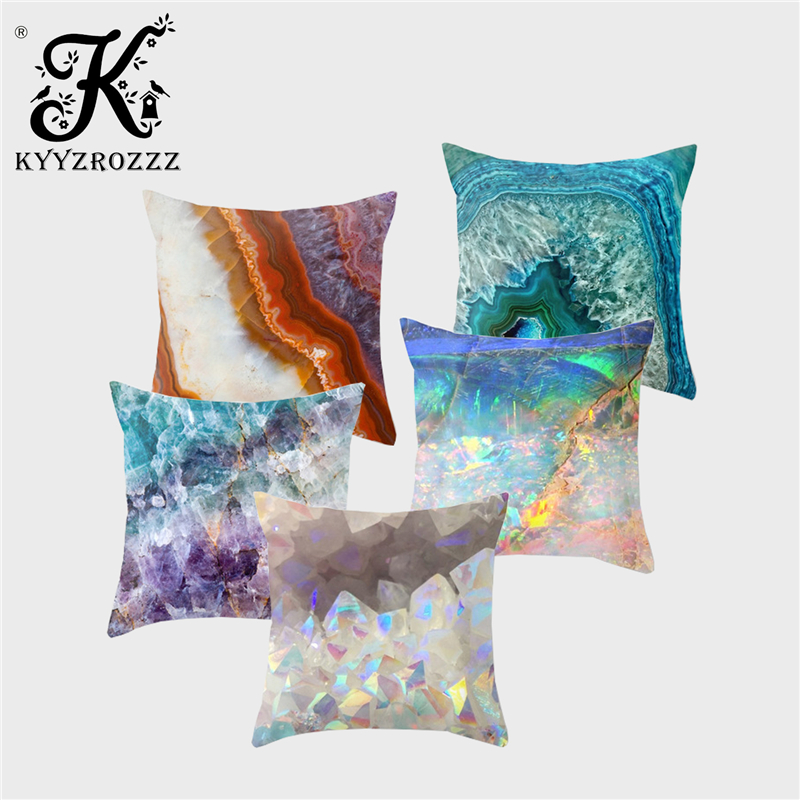 Simple Geometric Cushion Cover Color Gem Crystal Marble Grain Art Printing Polyester Decorative Home Sofa Pillow Cover 45*45cm, 09 45x45cm
Simple Geometric Cushion Cover Color Gem Crystal Marble Grain Art Printing Polyester Decorative Home Sofa Pillow Cover 45*45cm, 09 45x45cm