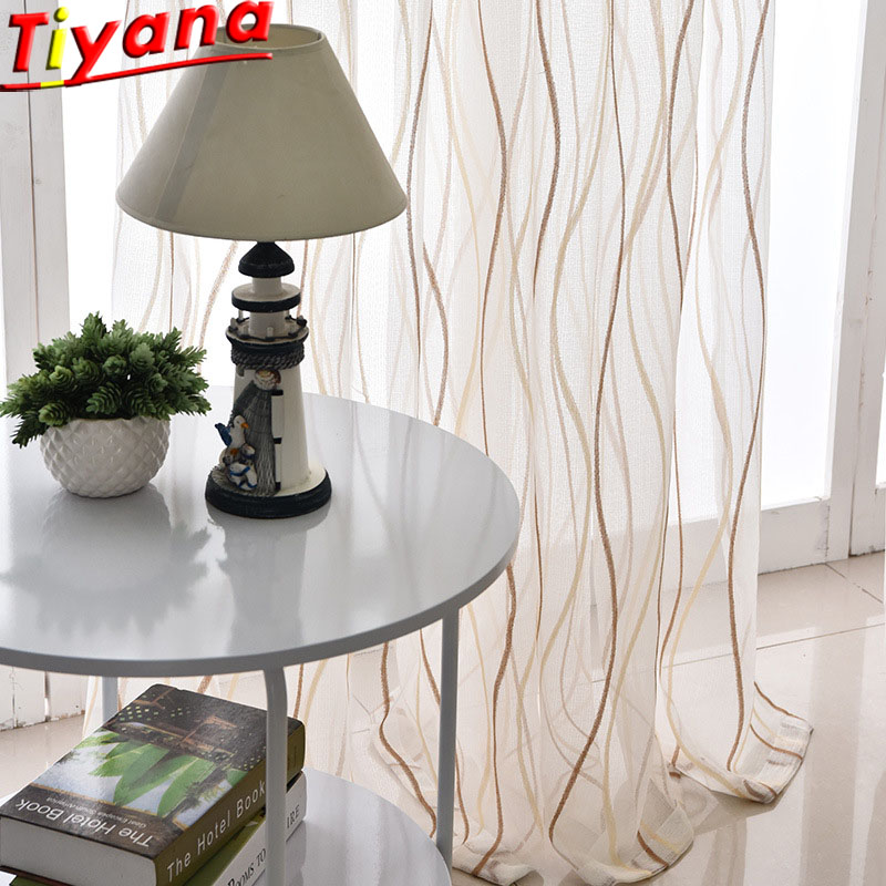 Wavy Striped Jacquard Tulle Curtains for Living Room Modern Brown/Yellow/Blue Striped Curtains Sheer Voile Bedroom WP377#40, Yellow brown strip
Wavy Striped Jacquard Tulle Curtains for Living Room Modern Brown/Yellow/Blue Striped Curtains Sheer Voile Bedroom WP377#40, Yellow brown strip