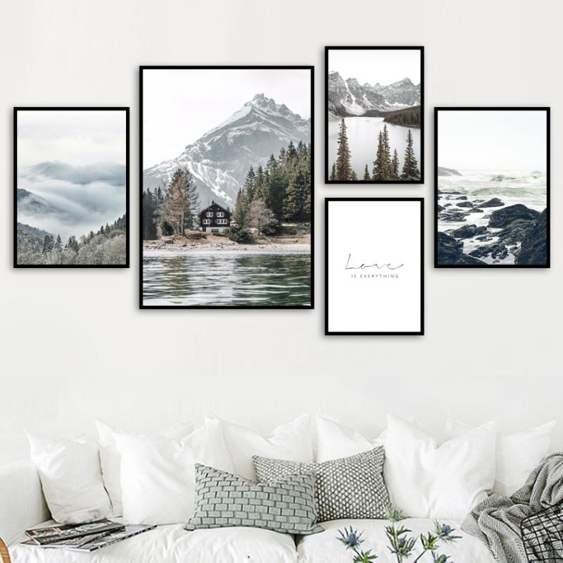 Fog Reef Snow Mountain Lake Pine Forest Wall Art Canvas Painting Nordic Posters And Prints Wall Pictures For Living Room Decor
Fog Reef Snow Mountain Lake Pine Forest Wall Art Canvas Painting Nordic Posters And Prints Wall Pictures For Living Room Decor