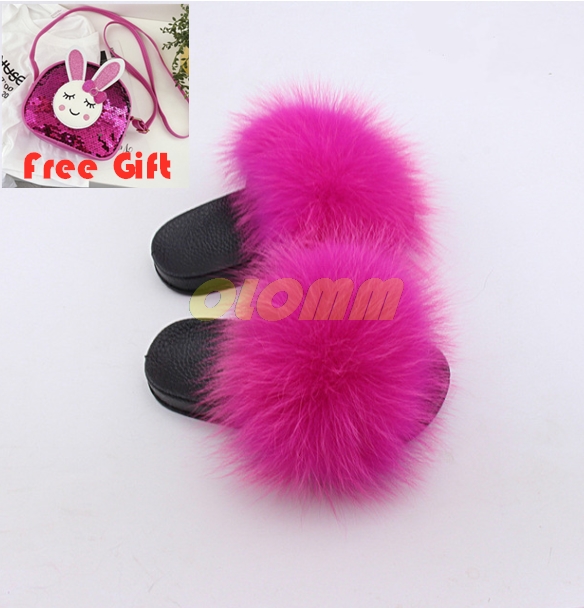 Kids Fur Slippers Fluffy Raccoon Fur Slides Furry Real Flip Flops Flat Children Shoes Girls Sandals Wallet Shoes Set
Kids Fur Slippers Fluffy Raccoon Fur Slides Furry Real Flip Flops Flat Children Shoes Girls Sandals Wallet Shoes Set