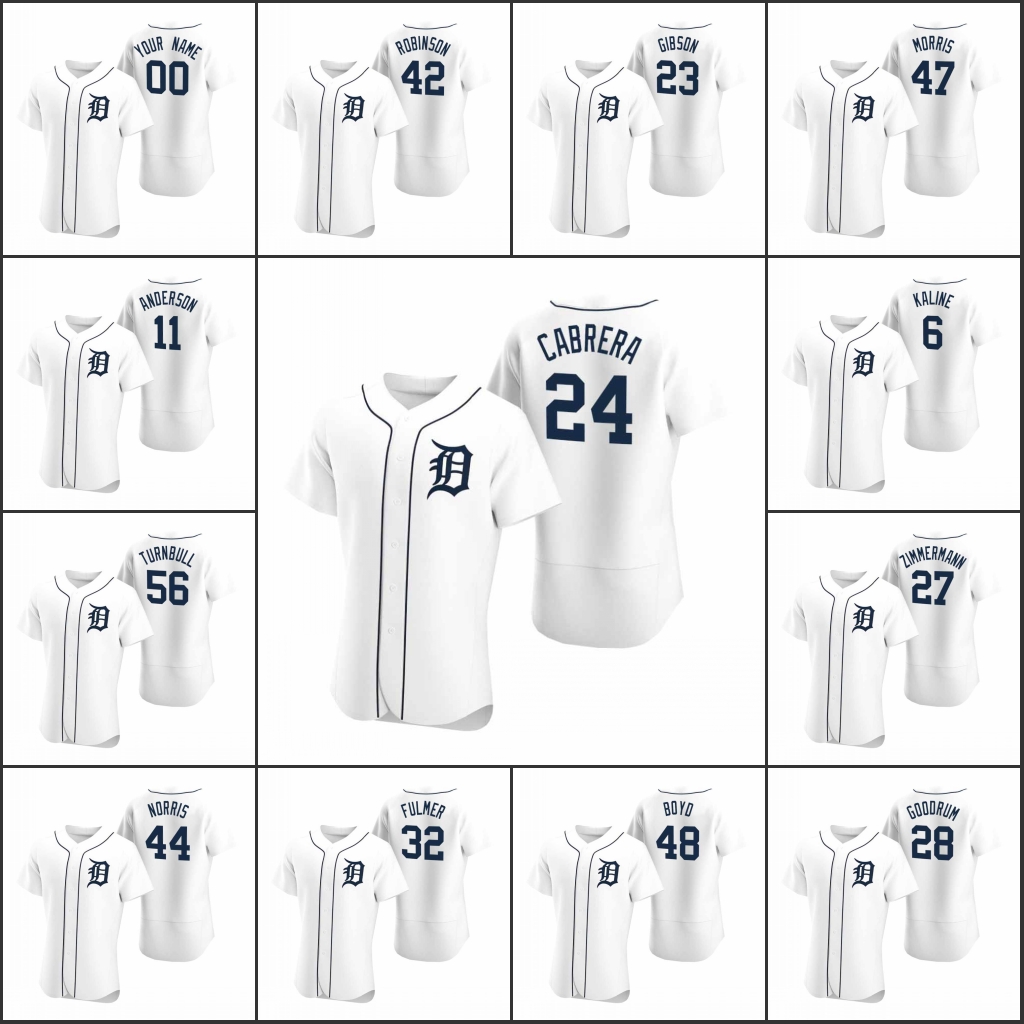 Detroit Tigers Men #24 Miguel Cabrera 42 Jackie Robinson 23 Kirk Gibson Women Youth Custom White Authentic 2020 Home Jersey
Detroit Tigers Men #24 Miguel Cabrera 42 Jackie Robinson 23 Kirk Gibson Women Youth Custom White Authentic 2020 Home Jersey