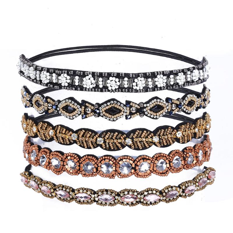 European Rhinestone Beaded Handmade Elastic Hair Band For Women Non-slip Gemstone Headdress Ladies Girls Wedding Headband Bridal
European Rhinestone Beaded Handmade Elastic Hair Band For Women Non-slip Gemstone Headdress Ladies Girls Wedding Headband Bridal