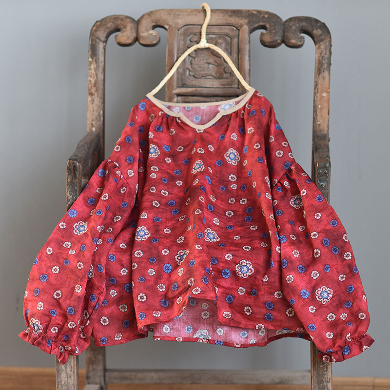 Women Plus Size Lantern Sleeve Ramie Shirts Tops Ladies Vintage Ramie Blouse Female Printed V Neck Shirt 2020 Spring summer, Beige
Women Plus Size Lantern Sleeve Ramie Shirts Tops Ladies Vintage Ramie Blouse Female Printed V Neck Shirt 2020 Spring summer, Beige
