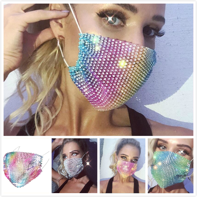 Flash Diamond Rhinestone Star Face Mask Fashionista Nightclub Party Personalized Customization Reusable Mask Dust-Proof Anti-Fog gift
Flash Diamond Rhinestone Star Face Mask Fashionista Nightclub Party Personalized Customization Reusable Mask Dust-Proof Anti-Fog gift
