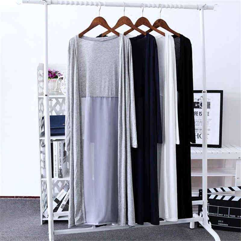 New Women Thin Long Cardigans Summer Autumn Casual Chiffon Patchwork Modal Cardigan Jacket Female Long Sleeve Coat Outwear A1481 T200730, Black
New Women Thin Long Cardigans Summer Autumn Casual Chiffon Patchwork Modal Cardigan Jacket Female Long Sleeve Coat Outwear A1481 T200730, Black