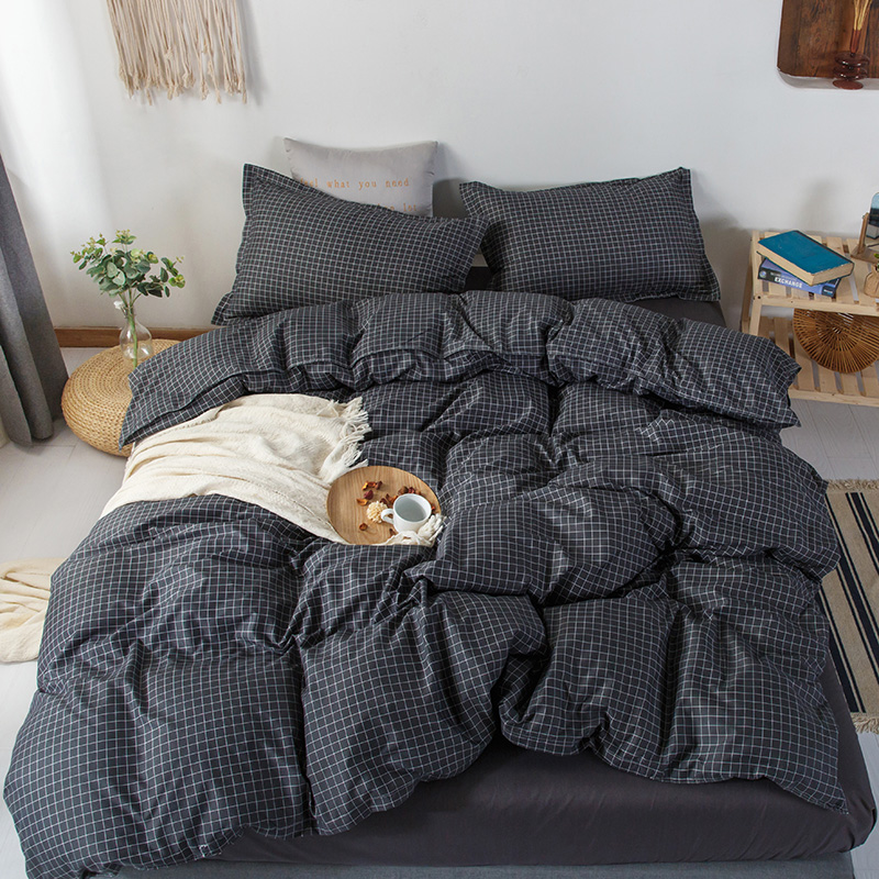 Classic Simple Bedding Set Duvet Cover Sheet Pillowcase Grid Solid Black Lattice Bed Linens 180x220cm Double Size Home Textile, Lattice brown
Classic Simple Bedding Set Duvet Cover Sheet Pillowcase Grid Solid Black Lattice Bed Linens 180x220cm Double Size Home Textile, Lattice brown