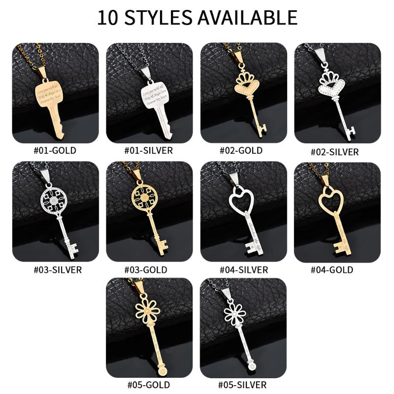 Stainless Steel Necklace For Women Lover's Fashion Key Pendant Clavicle Necklaces Valentine's Day Gift Card Jewelry
Stainless Steel Necklace For Women Lover's Fashion Key Pendant Clavicle Necklaces Valentine's Day Gift Card Jewelry