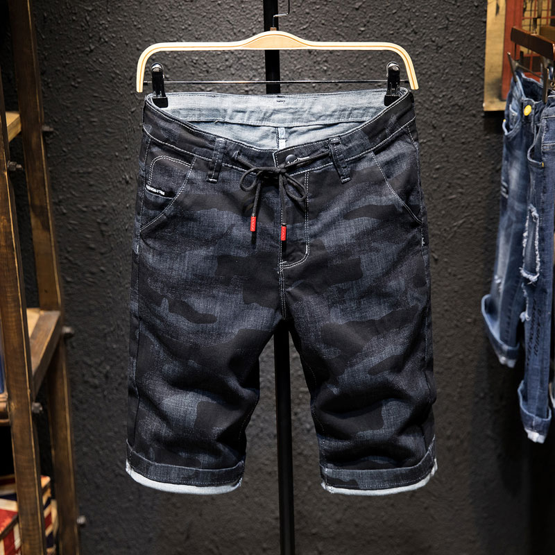 2020 Summer New Drawstring Men's Denim Shorts Fashion Slim Fit Micro-elastic Elastic Shorts Black Washed Jeans Men Brand Clothes, Black nz3176
2020 Summer New Drawstring Men's Denim Shorts Fashion Slim Fit Micro-elastic Elastic Shorts Black Washed Jeans Men Brand Clothes, Black nz3176