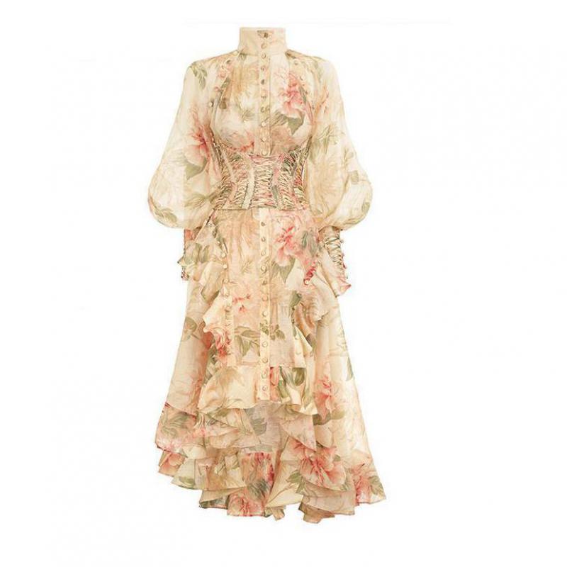 Z-ZOUX Women Dress Flower Printed Party Dresses Puff Sleeve Ruffle Vintage Dress Bandage High Waist Irregular Long Dresses 2020
Z-ZOUX Women Dress Flower Printed Party Dresses Puff Sleeve Ruffle Vintage Dress Bandage High Waist Irregular Long Dresses 2020