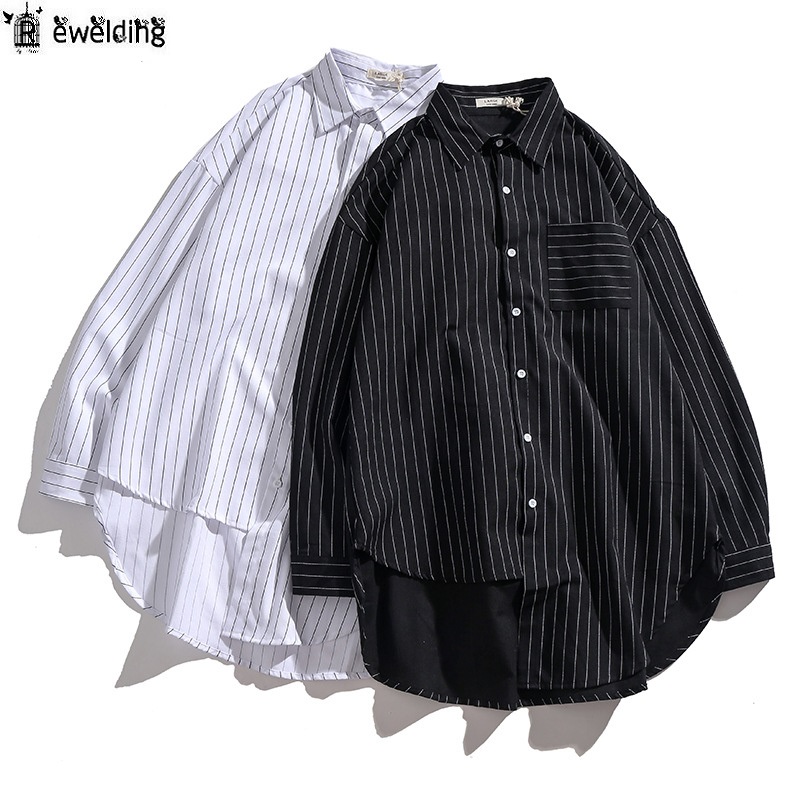 Fashion Brand irregular Men Casual Shirt Tops Spring Autumn Men' Business Thin Shirt Personality Long Sleeve Striped Shirts Mal, Black
Fashion Brand irregular Men Casual Shirt Tops Spring Autumn Men' Business Thin Shirt Personality Long Sleeve Striped Shirts Mal, Black