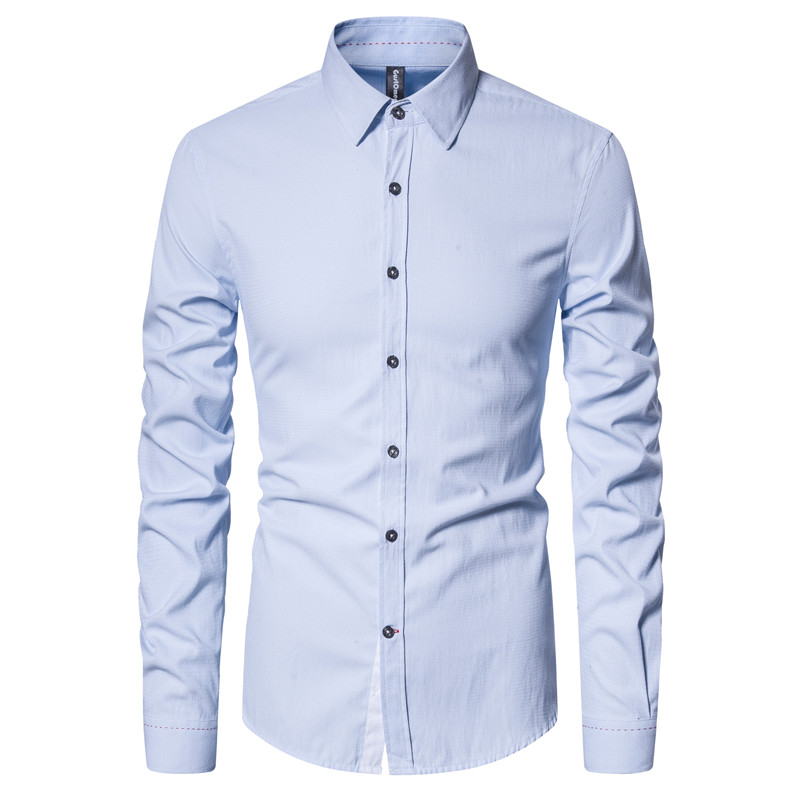 2020 New Spring Solid Mens Dress Shirts Slim Fit Cotton Social Business Shirts Casual Long Sleeve Men Shirt Men Clothing, Blue
2020 New Spring Solid Mens Dress Shirts Slim Fit Cotton Social Business Shirts Casual Long Sleeve Men Shirt Men Clothing, Blue
