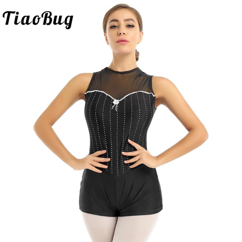 Women Dancewear Round Neck Sleeveless Shiny Rhinestones Unitards Gymnastics Leotard Female Performance Ballet Jazz Dance Costume, Black
Women Dancewear Round Neck Sleeveless Shiny Rhinestones Unitards Gymnastics Leotard Female Performance Ballet Jazz Dance Costume, Black