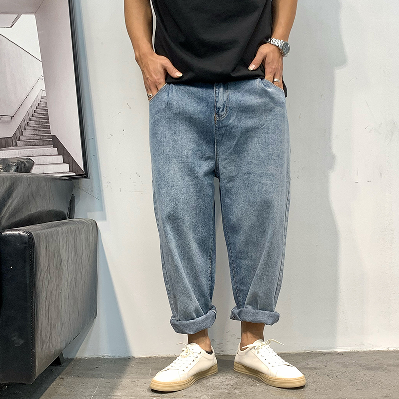 2020 Autumn Europe Men Casual Vintage Jeans Ankle-Length Loose Denim Blue Pants Male Spliced Pockets Fashion Cotton Trousers
2020 Autumn Europe Men Casual Vintage Jeans Ankle-Length Loose Denim Blue Pants Male Spliced Pockets Fashion Cotton Trousers