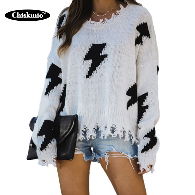 Chiskmio Tassel Edge Sweater Women Knitwear Geometric Patterns Long Sleeve Pullover Women' Knitting Tops Loose Jumper Ladies, Black
Chiskmio Tassel Edge Sweater Women Knitwear Geometric Patterns Long Sleeve Pullover Women' Knitting Tops Loose Jumper Ladies, Black