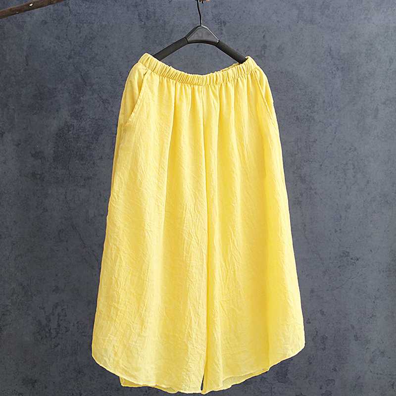 Johnature Women Summer 2020 New Vintage Pants Cotton Thin Breathable Soft Solid Loose White Yellow Green Black Wide Leg Pants 
Johnature Women Summer 2020 New Vintage Pants Cotton Thin Breathable Soft Solid Loose White Yellow Green Black Wide Leg Pants