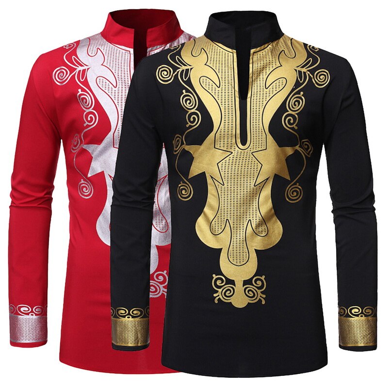 Men' Shirts Autumn Slim Fit Long Sleeve Graphic Printed Shirt 2020 New Casual Beach Wedding ethnic camisa masculina, Black
Men' Shirts Autumn Slim Fit Long Sleeve Graphic Printed Shirt 2020 New Casual Beach Wedding ethnic camisa masculina, Black