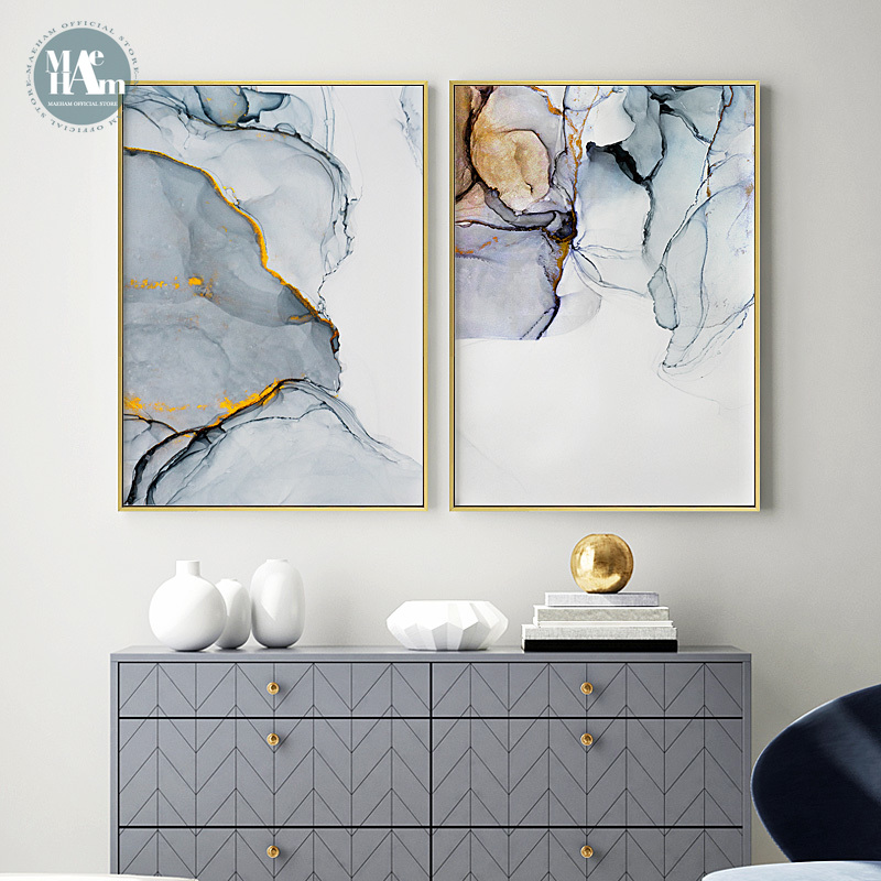 Nordic Morden Abstract Blue-gray line Wall Art Canvas Painting Golden Blue smoke Art Poster Print Wall Picture for Living Room
Nordic Morden Abstract Blue-gray line Wall Art Canvas Painting Golden Blue smoke Art Poster Print Wall Picture for Living Room
