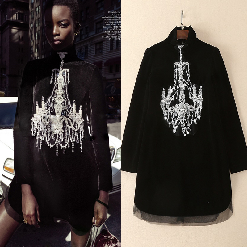 High Quality 2020 Spring Runway Fashion New Velvet Fabric Complex Hand Beaded Diamond Button Long Sleeve Black Dress Women
High Quality 2020 Spring Runway Fashion New Velvet Fabric Complex Hand Beaded Diamond Button Long Sleeve Black Dress Women