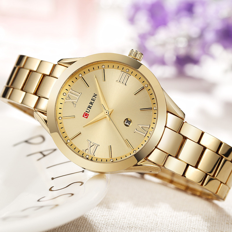 CURREN Gold Watch Women Watches Ladies 9007 Steel Women's Bracelet Watches Female Clock Relogio Feminino Montre Femme CX200720