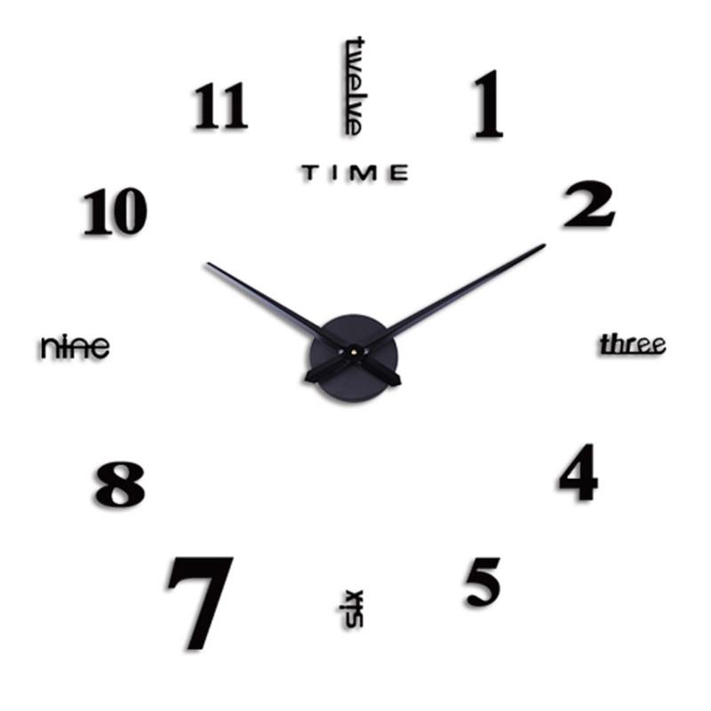 2020 Fast New Clock Watch Wall Clocks Horloge 3d Diy Acrylic Mirror Stickers Home Decoration Living Room Quartz Needle300w7472898