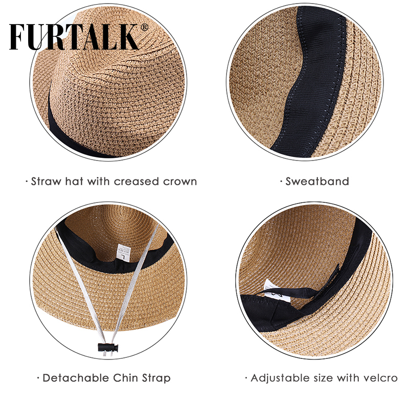 Summer Hat for Women Men Panama Straw Beach Hats Fedora UV Sun Protection Capchapeau femme T200715