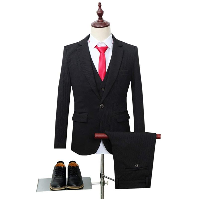 Men's fashion three piece suit sets / male business casual coat jacket waistcoat trousers blazer custom size -5XL, Black 3pieces
Men's fashion three piece suit sets / male business casual coat jacket waistcoat trousers blazer custom size -5XL, Black 3pieces