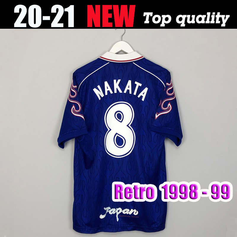 98 99 Retro version Japan Soccer Jersey Home #8 NAKATA #11 KAZU #10 NANAMI #9 NAKAYAMA Soccer Shirt 1998 World cup Football Uniforms
98 99 Retro version Japan Soccer Jersey Home #8 NAKATA #11 KAZU #10 NANAMI #9 NAKAYAMA Soccer Shirt 1998 World cup Football Uniforms
