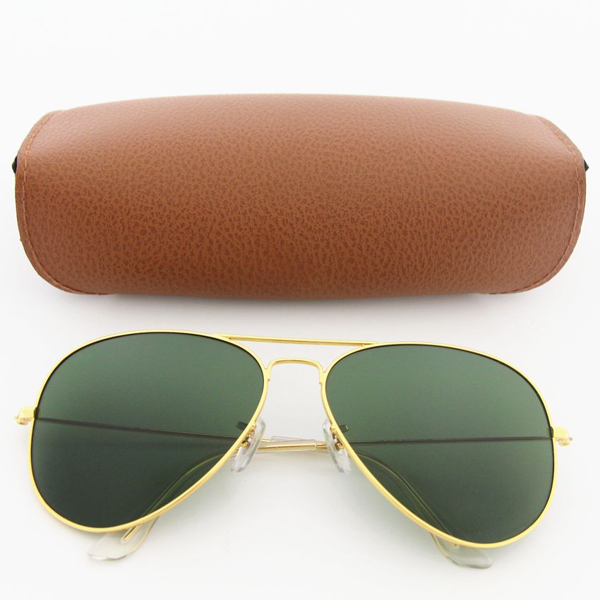 10pcs New Arrival Pilot Sunglasses For Men Women Sun Glasses Eyewear Gold Metal Frame Green 58mm UV400 Glass Lenses With Case
10pcs New Arrival Pilot Sunglasses For Men Women Sun Glasses Eyewear Gold Metal Frame Green 58mm UV400 Glass Lenses With Case