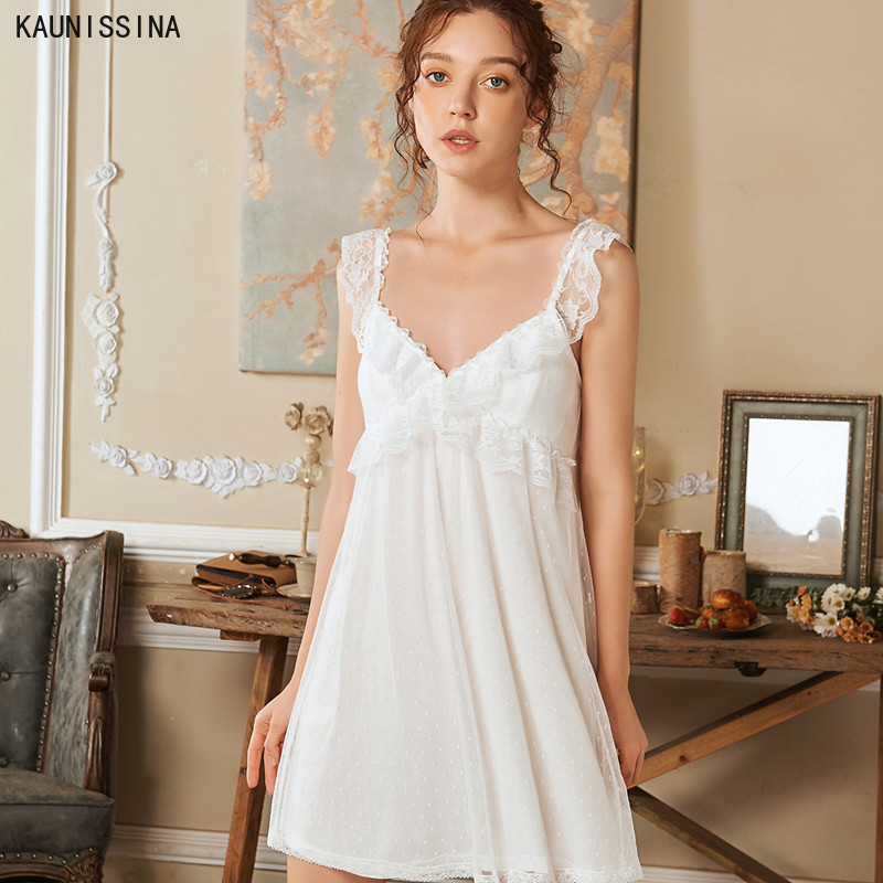 Princesses Nightgown Sleeveless Homewear Dress Short Sleepshirts Cotton Lace Sleepwear Loose White Pink Sexy Lingerie Nightdress
Princesses Nightgown Sleeveless Homewear Dress Short Sleepshirts Cotton Lace Sleepwear Loose White Pink Sexy Lingerie Nightdress