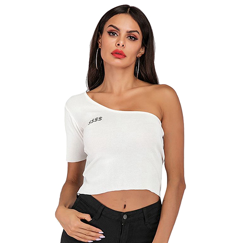 Sexy Strapless T-Shirt Summer One Shoulder Tops for Women Half Sleeve T Shirt Casual Shirts, White
Sexy Strapless T-Shirt Summer One Shoulder Tops for Women Half Sleeve T Shirt Casual Shirts, White