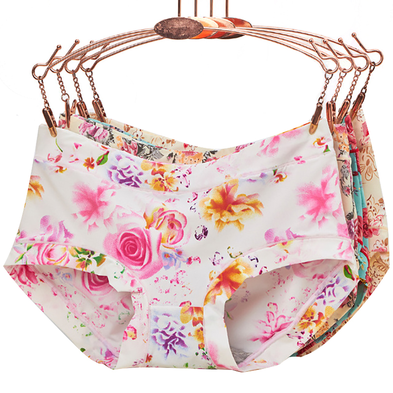 High Quality Woman Underwear Sexy Panties Seamless Print Ice Silk Panty Free Size Thin Briefs Girls Lingerie Intimates Female
High Quality Woman Underwear Sexy Panties Seamless Print Ice Silk Panty Free Size Thin Briefs Girls Lingerie Intimates Female