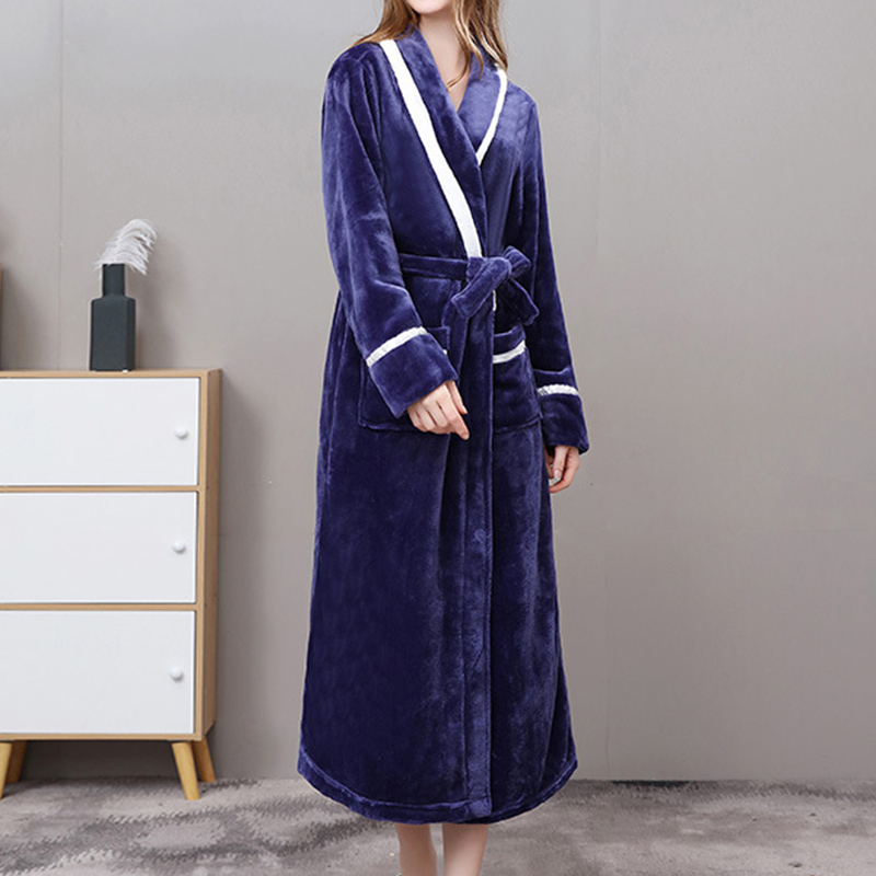 2020 Women Winter Homewear Warm Lounge Wear Cardigan Kimono Bathrobe Nightgowns Robes Velvet Bath Flannel Sleepwear Pajama