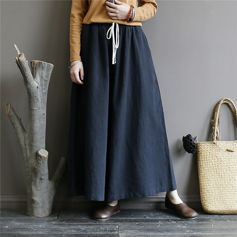 Johnature Women Wide Leg Pants Elastic Waist 2020 Autumn New Linen Solid Color Trouser Loose Vintage Casual Women Long Pants, Black
Johnature Women Wide Leg Pants Elastic Waist 2020 Autumn New Linen Solid Color Trouser Loose Vintage Casual Women Long Pants, Black