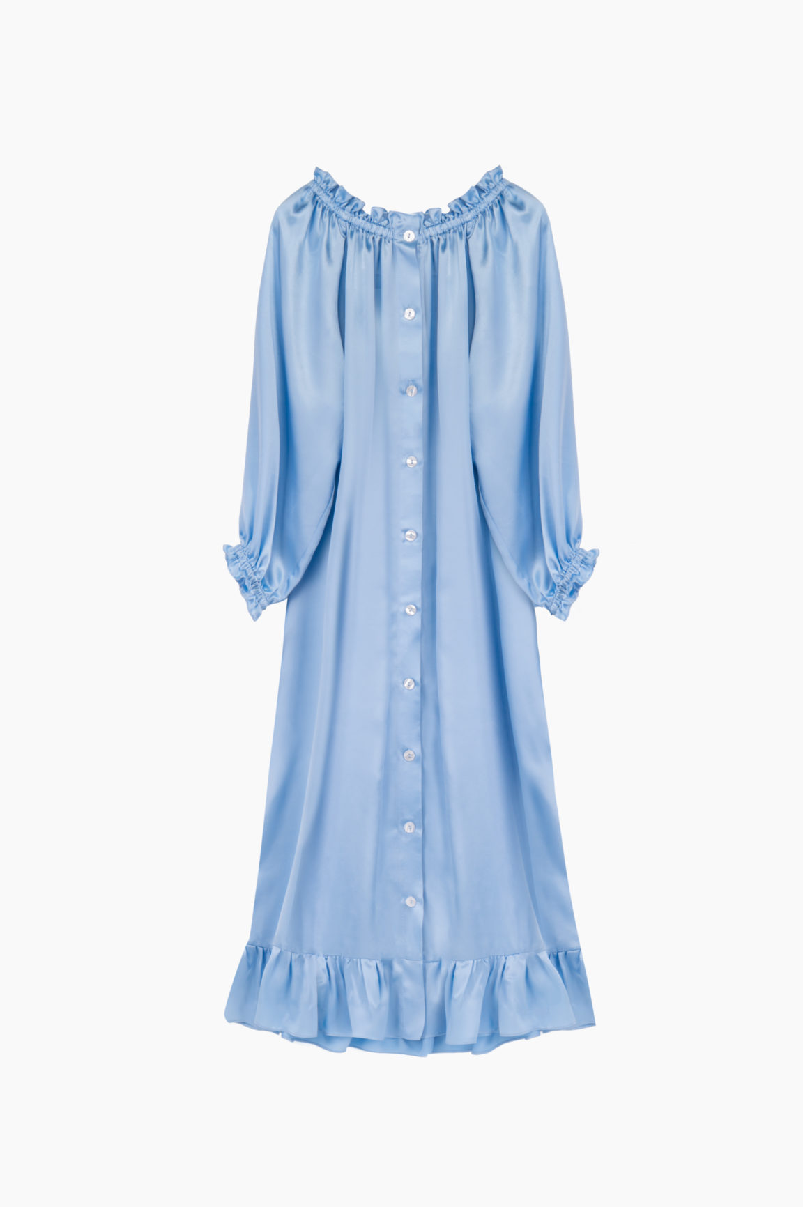 Light Blue Silk Satin Night Robe Bathrobes Wedding Bride Bridesmaid Robes Dressing Gown For Women Pajamas Sleepwear Pyjamas Custom