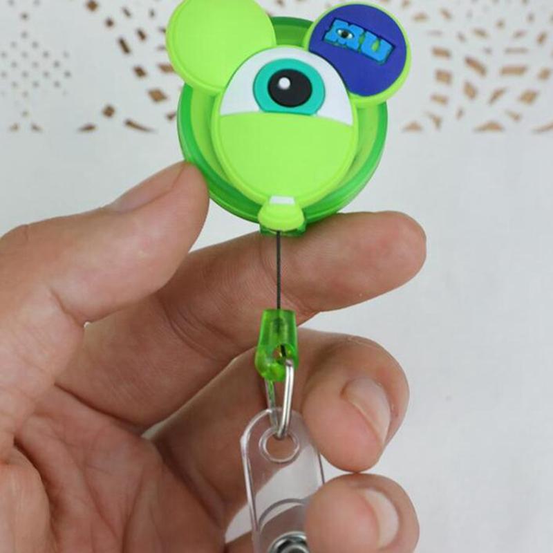 Retractable Badge Reel Pull Buckle ID Card Badge Holder Cute Cartoon Silicone Reels Belt Clip Anti-Lost Clip 120pcs IIA100